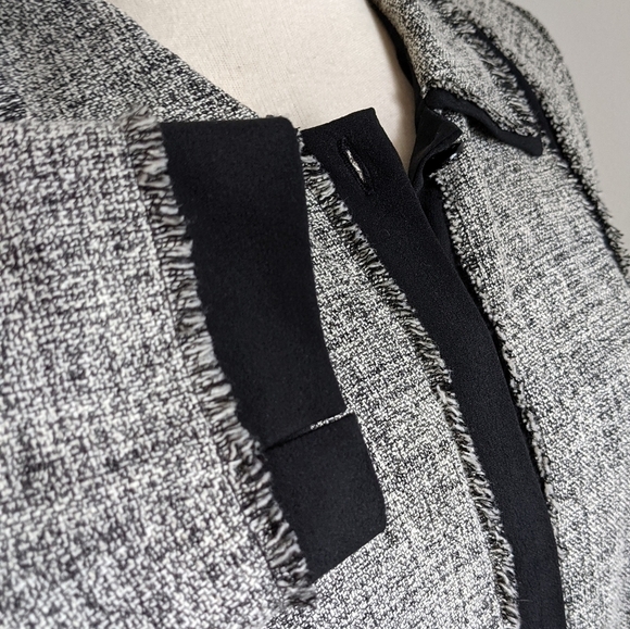 JONES NY Grey Tweed Raw Hem Suit Jacket 10P - Picture 2 of 10